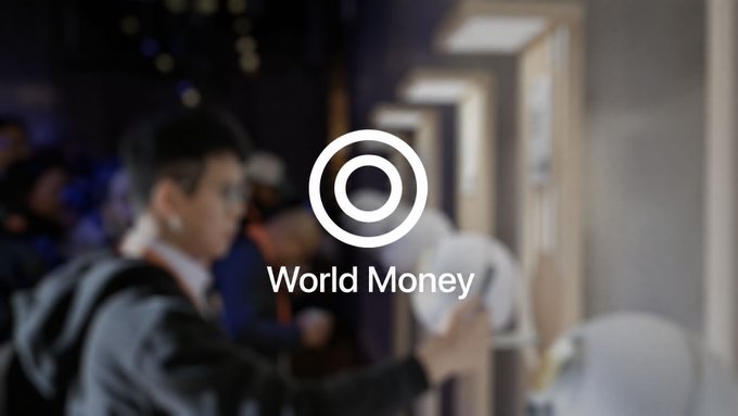A blurred background of children at computers with the CBS 'World Money' logo overlaid in the center.