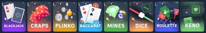 A promotional banner for AceBet displays eight classic casino game icons—Blackjack, Craps, Plinko, Baccarat, Mines, Dice, Roulette, and Keno—with Keno being the highlighted favorite according to the accompanying post about hitting a 63x payout.