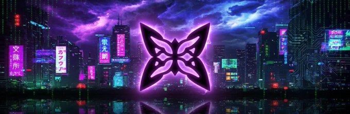 In the image, there is an animated cartoon butterfly with a purple body flying through a cityscape at night. The butterfly appears to be navigating past neon lights, buildings of various colors, including pink and blue, and billboards. Above the butterfly, there are neon signs displaying Japanese text that reads "people keep saying quantum is ?". Near the bottom right corner, there is a countdown timer showing the current number is 2016, indicating how many years it's already passed since the start of the year 2016.