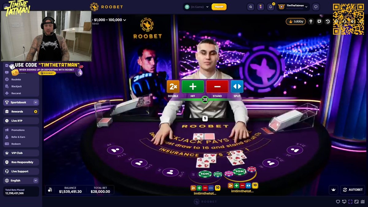 A screenshot of a webpage featuring a casino game called "Roobet Roobet", which appears to be set up for players to engage in real-world event outcomes like politics, sports, and more. The gameplay displays multiple virtual characters participating in various activities on the screen, with one character winning $190,000. This captivating scene showcases a unique blend of gaming elements and virtual reality elements within the Roobet platform.