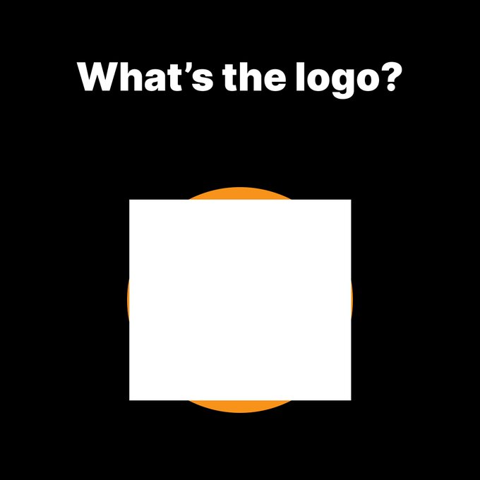 The image features a square white logo against a black background. The text "What's the logo?" is written above the logo, indicating that the viewer has been given an opportunity to guess or enter the correct answer for the logo.