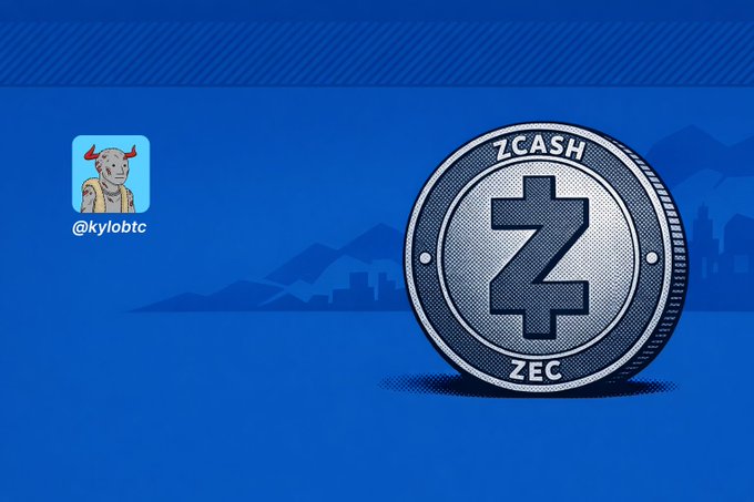 The image features a coin called ZEC (ZED Coin) with a blue background and white text that reads "ZEC" at the center of the frame. The coin has a black border, and there are two large mountains visible behind it in the background. Below the coin, there is a post on social media where someone is sharing information about the ZEC coin. The post includes a link to a website called "$SOL", which is known for trading coins like ZEC. The text in the image suggests that the coin has more volume than two centralized venues combined and is now trading more through $SOL than those central places put together, indicating a shift in real-time market activity towards this particular coin.