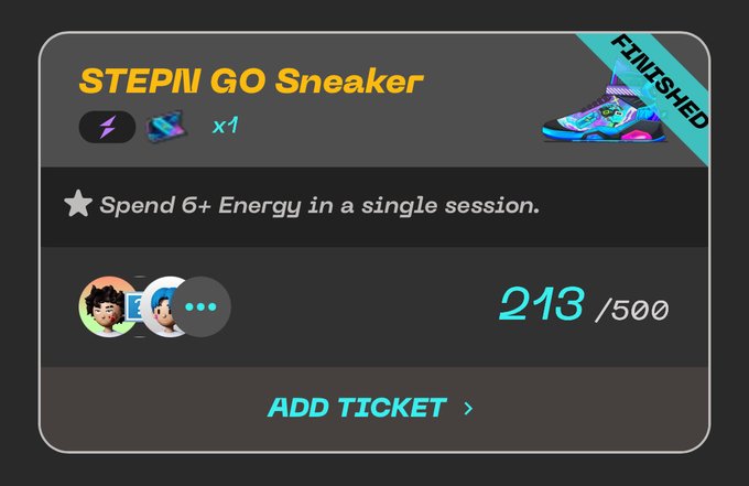 スーパースのstepn go sneaker, shoelace up, in a single session.