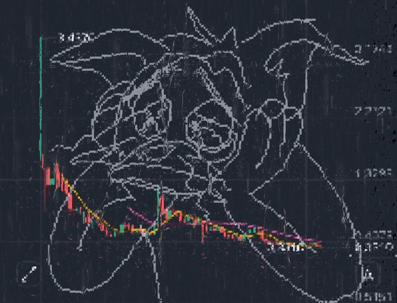 The image features a black and white drawing of a dog with its head tilted downwards, looking sad or downcast. The drawing appears to be done using a computer program like Photoshop, as indicated by the presence of a gradient effect that adds depth to the scene. The background of the image is dark blue, which contrasts with the lighter elements in the foreground and emphasizes the dog's expression. In the bottom right corner of the image, there is text that reads "GM Xtz is 30 cents". This information might be related to the artist or the subject matter of the drawing.