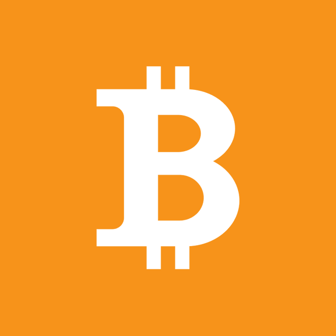 The orange Bitcoin logo featuring the white "B" symbol.