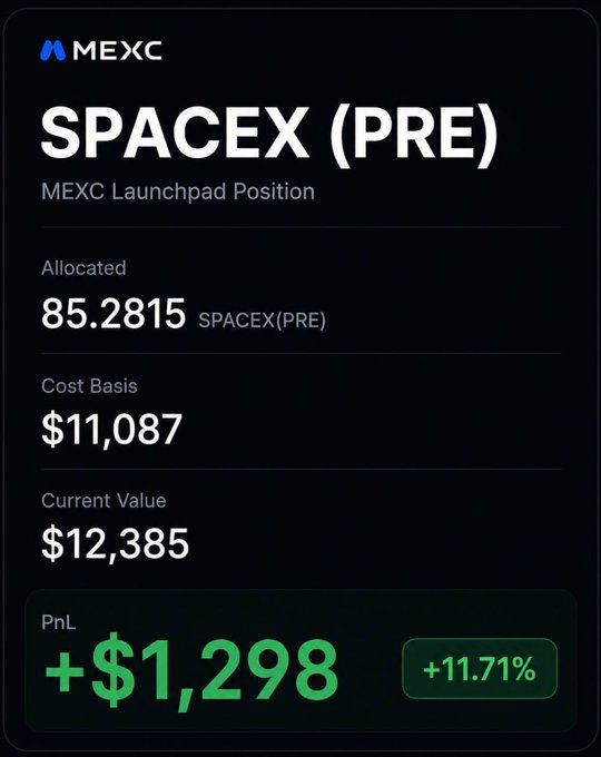 The image shows a screenshot of a product listing page on MEXC that offers a chance to invest in the upcoming SpaceX launch. The page displays various costs, numbers, and details related to investing in the space venture, as well as some background information about the company itself. One particular detail is that people have been making money by investing in products they never use or do not understand fully. This post focuses on the listing page with a discussion on how to invest in the MEXC space launch and what benefits one can gain from it.