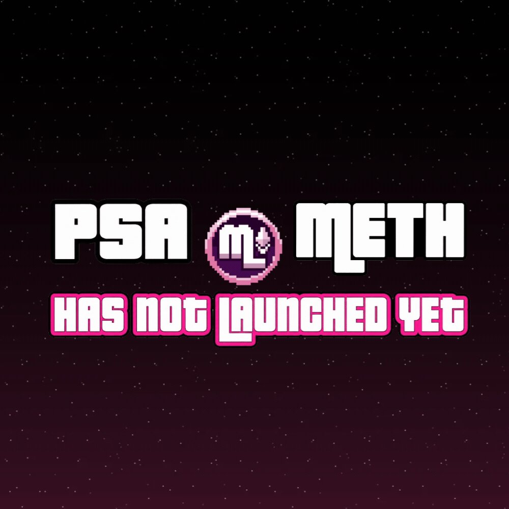 The image features a purple background with white text that reads "PSA & METH has not launched yet". The text is centered against a dark purple backdrop, making it stand out prominently. The caption below the image provides additional information about the game being discussed.