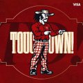 The original Texas A&M University logo featuring the mascot Ol' Miss Rev (a bulldog character) with the text 'TOOOJOWL!' on a red background, referencing the post from user '@hahussain' about the University of Mississippi.