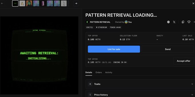 The image shows a computer screen displaying a pattern retrieval loading page, which appears to be an online marketplace for patterns. The main focus of the image is a green button with white text that says "Pattern Retrieval Loading". Below this button, there are several other buttons and options related to the pattern retrieval process. 

The background of the screen features a picture of a computer monitor or TV screen, which could be used for displaying patterns or images relevant to the pattern retrieval process. The image also includes text that reads "Focus on what is in the image and how it relates to the post".