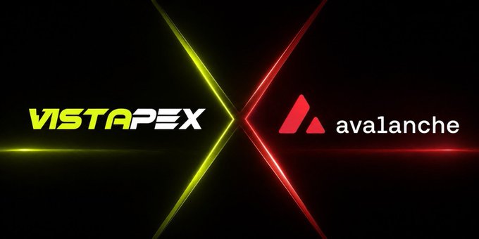 The image features a black background with two yellow x's, one above the other, positioned at different heights. Below these x's are the words "Vistapex" and "avax", indicating that they are related to each other or possibly represent different aspects of the same concept. The text in the image is not clear enough to determine if it is a caption or an explanation about the relationship between Vistapex and avax, but it does provide some context for viewers to understand what these two terms might be referring to.
