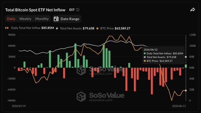 The image shows a graph of Bitcoin prices over time, with two different lines representing Bitcoin ETFs - one for Bitcoin ETFs and another for Bitcoin Cash ETFs. The Bitcoin Cash ETF has been losing money while the Bitcoin ETF has been gaining money. This information is presented in a table format on the screen.