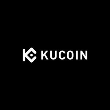 The image displays the white KuCoin logo and wordmark centered on a black background. It relates to the post by representing the KuCoin brand's forward-looking commitment to closing the embedded wallets gap.