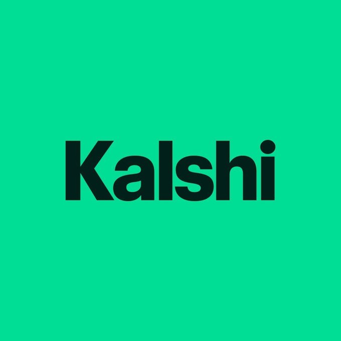 The image displays the "Kalshi" logo in bold dark text on a vibrant green background. This relates to the announcement that Venice token ($VVV) is now available for perpetuals trading on Kalshi, the prediction market platform featured in the image.