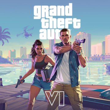 The image features a man holding a gun, standing next to a woman who has a book in her hand. They are both dressed casually for the summer season. The background of the image shows an ocean with buildings visible in the distance. The caption below the image reads "The Game of the Century GTA 6 Coin - No delay, Nov 19 is fully locked in - Pre-orders live this Summer (June 21 onwards) - No marketing until Summer begins Now on $USDC". This suggests that the image is related to a promotional post for the new video game, "The Game of the Century", which has been released and is available for pre-order. The post emphasizes the release date and encourages players to pre-order their copies as soon as possible.