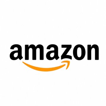The image displays the Amazon logo, featuring the company's name in bold black lowercase letters with the iconic orange curved arrow underneath. 

In context of the post discussing a stock market rebound, the Amazon logo symbolizes the broader recovery of major stocks, which the author contrasts with hopes for similar gains in the crypto market.