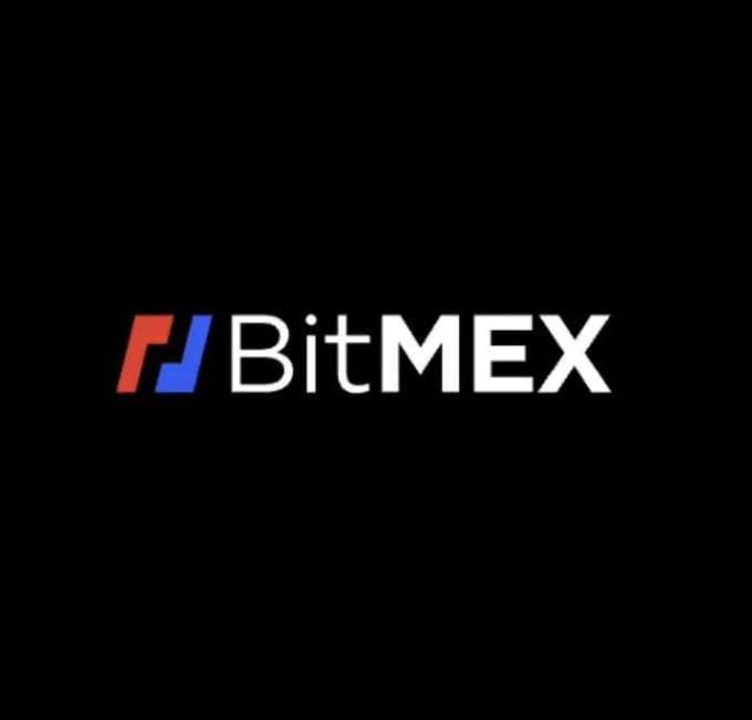 The image displays the BitMEX logo in white text alongside its distinctive red and blue emblem on a black background. This visual ties to the "Goodbye BitMEX" caption, likely marking a farewell, departure, or closure announcement related to the cryptocurrency exchange platform.