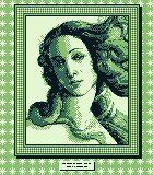 A caption for this image could be: "A digital rendition of the classic 'Mona Lisa' generated by 'On-chain' technology, blending art history with modern cryptographic techniques." The phrase "On-chain" likely refers to the process where the image was created using blockchain-based algorithms or smart contracts, which could mean that the artwork is verifiably unique, tamper-proof, and its creation process is transparent and traceable on the blockchain. This caption succinctly encapsulates the concept of traditional art being reimagined through contemporary digital methods.