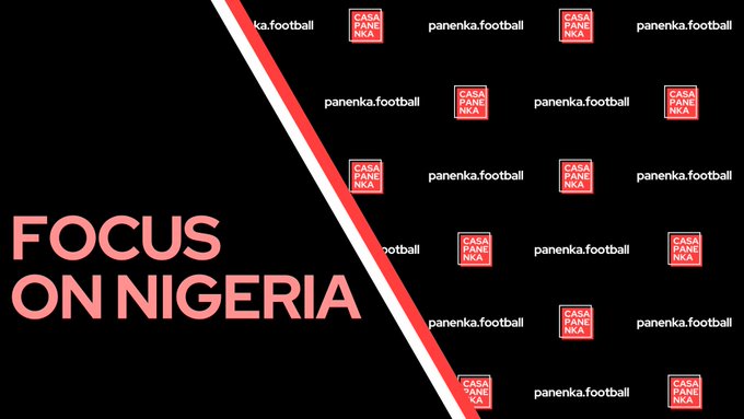 The image features a poster with a black background and white text that reads "Focus on Africa". The poster also includes various logos for Panenka Football, Carga Nca, and Panenka Equity Plays. These logos are placed at different positions around the poster, indicating their presence in the context of the advertisement.