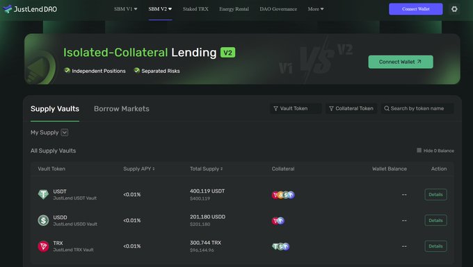 The image displays a screenshot from a finance software or dashboard, which includes various sections that show different asset classes, such as Bitcoin or Ether, and their corresponding balances. The fund flows within these assets are also listed, showing which ones are currently flowing in and out of JustLendDAO's funds. This information may provide insights into how the asset class market operates and the demand for lending services by investors.