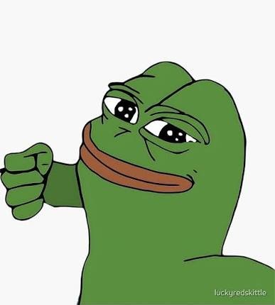 A smug-looking Pepe the Frog gives a thumbs-up next to the watermark "luckygredskittle." The image humorously reinforces the post's message about relentlessly minting NFTs without taking breaks, capturing the confident "no days off" hustle culture mindset.