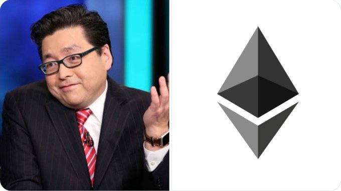 The image shows Tom Lee, a prominent financial analyst and co-founder of Fundstrat, alongside the Ethereum (ETH) logo, visually linking him to the news that his firm Bitmine has purchased 40,000 ETH valued at $71.6 million. The pairing highlights his continued bullish involvement with the cryptocurrency, reinforcing his reputation as a vocal Ethereum advocate.