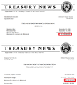 A document titled 'TREASURY NEWS' with the heading 'THE LONE RIDER OF THE FINANCIAL TIGHTROPE', containing text about economic issues and tariffs.