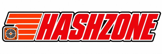 The Hashzone logo, featuring a red and orange design with a small fan icon, is displayed against a white background.