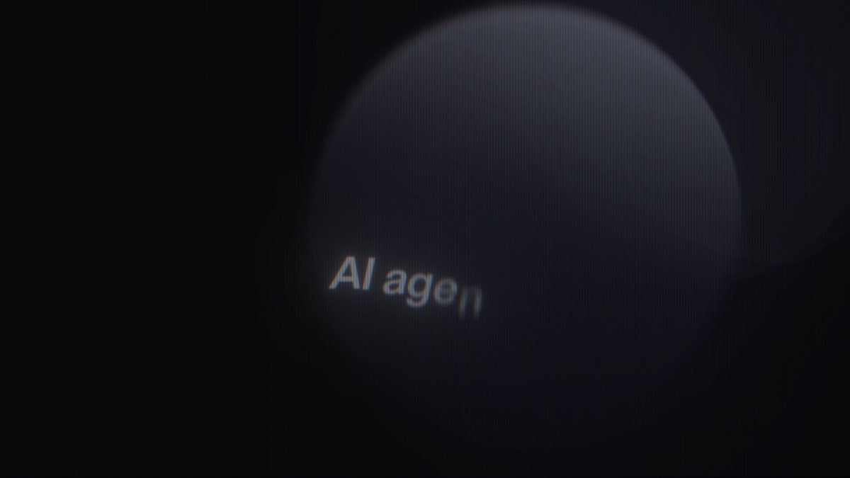 The image features a large circle with the word "AI" written inside of it, surrounded by a dark background. The text appears to be floating or projected onto the screen, creating an interesting visual effect. The caption below the image reads: "The future of AI and payments is being built on @solana @SolanaFndn recently launched Pay.sh in collaboration with @googlecloud".