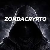 A dark, moody image featuring a hooded figure with the text "ZONDACRYPTO" displayed across the center.