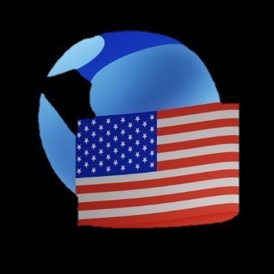 A digital illustration shows a blue globe partially covered by an American flag against a black background.