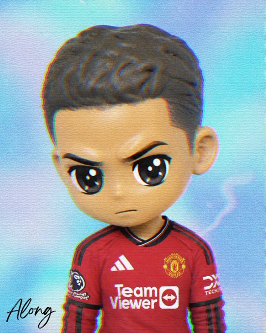 The image features a cartoon character wearing a red jersey with the words "Along" written on it, standing against a blue sky background. The character appears to be looking directly at the camera, giving off an intense expression. The caption of the image includes the words "gm Good morning Fam Dậy active thôi anh em lại một tuần mới bắt đầu ." and "@wallchain @quipnetwork". The focus of the image is on the cartoon character, with the background being a blue sky.