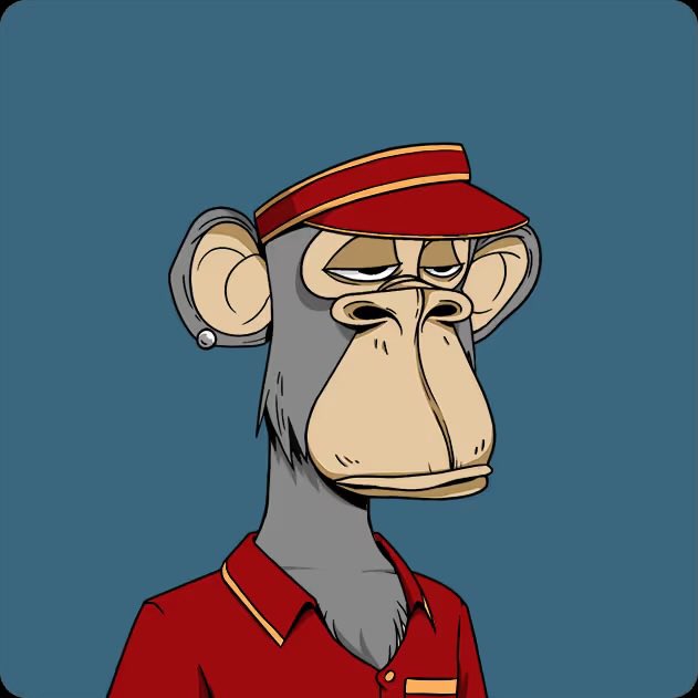 The image features a cartoon monkey wearing a red shirt, hat, and vest with gold trim. The monkey appears to be dressed as a hotel concierge or housekeeper, suggesting that they are working at a hotel or similar establishment. The background is blue, which complements the overall color scheme of the image. The post about the monkey's job title seems to be promoting an imaginary hotel or resort, possibly for children who enjoy such stories and characters.