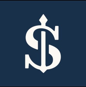 A stylized monogram logo featuring interlocking "ES" letters with an arrow/spear motif, set against a dark navy background — serving as the visual identity for EthraShip, the project highlighted in the post.