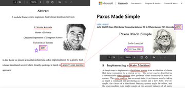 A screenshot of a Microsoft Word document showing an academic paper titled 'Paxos Made Simple' with author and title fields highlighted in red.