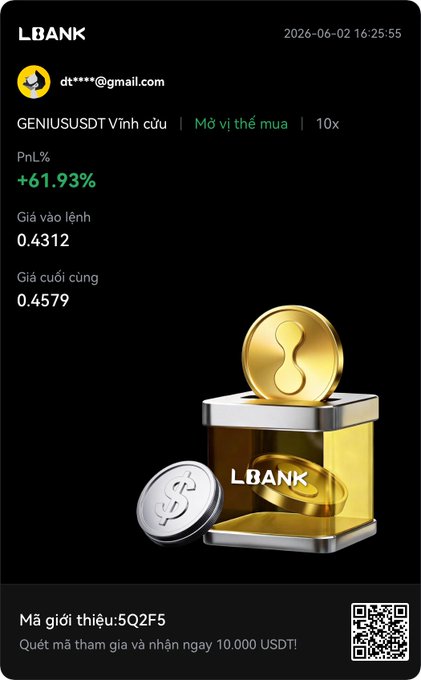 The image contains a promotional post for the lending bank "LBank" located at the bottom of the screen, with a website address displayed at the top left corner. The main feature of the image includes two coins - one gold coin on a yellow background and another silver coin on a black background. The text on the post indicates that the coins are from China, and they were used to test an investment chart. Additionally, the post provides some information about the chart and its creator.