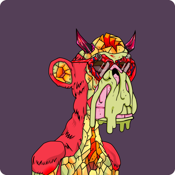 A colorful, grotesque illustration of a Bored Ape-style mutant creature with melting green slime dripping from its face, bloodshot bloodshot eyes, and a shattered red and yellow head, posted by toberr.eth after purchasing Mutant #1970 from the Mutant Ape Yacht Club collection for 1.16 WETH.