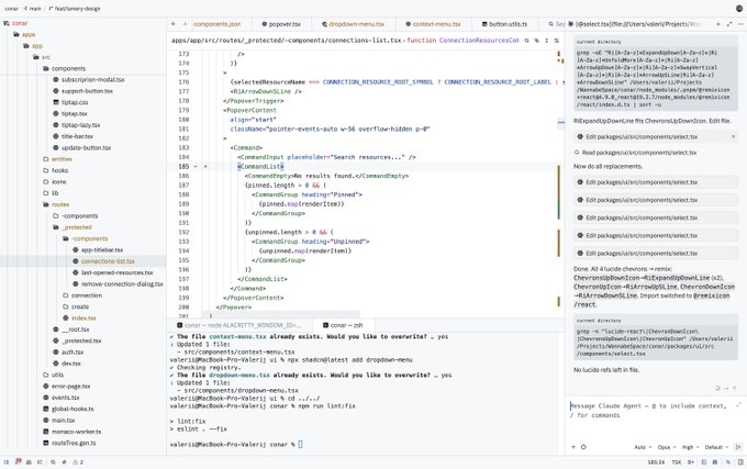 A screenshot of the Zed code editor displaying a YAML configuration file for Gitpod, with a terminal panel open showing ChromedpChrome. The image showcases Zed's interface as recommended by the post's suggestion to "Just use @zeddotdev."