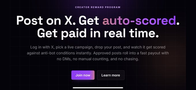 The image features a banner for an online creator reward program called "Post on X." The banner displays information about the creator reward program, including details such as joining, payment options, and potential prizes. It also mentions that the creator reward program is focused on creating content related to cryptocurrencies like Bitcoin.