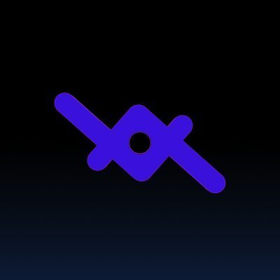 A glowing purple and black icon with a central dot and crossed arms, associated with a post questioning whether the 100% unstaking waiver requires 4x multiplier tokens to all be unstaked at once.
