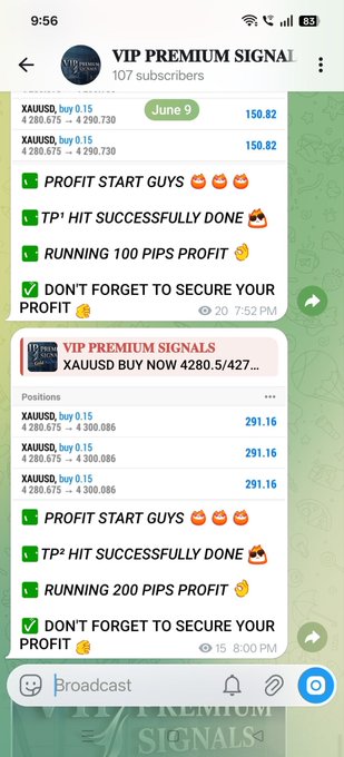The image displays a cell phone screen showing an email from someone sharing the latest trading signals for a cryptocurrency called XAUUSD or Bitcoin. The text reveals that the app has identified 2 profitable signals related to Bitcoin, with one signal appearing on the top of the list and another signal at the bottom right corner. The message also provides information about the app's accuracy rate in detecting trading signals.