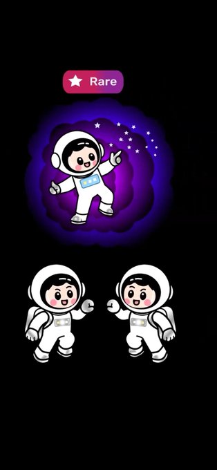 The image features a cartoon depiction of two boys dressed as astronauts, with one boy pointing at another who is floating in space. The background of the image is black, which contrasts with the white characters and emphasizes their presence. The caption below the image reads "Hey @veve_official fam! Anyone want to open their @VeVe_tg packs on live tonight? Let'S make an event out of it!" This message encourages people to share the post with others or participate in a special event related to the cartoon characters and space theme.