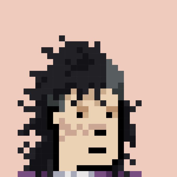 A pixel art portrait of a hooded figure with dark, shaggy hair and a neutral expression against a peach background, which appears to be the NFT giveaway prize referred to in the post. The post advertises a 24-hour giveaway of the "Wagie" NFT from the Mega Corp Zaibatsu collection, currently priced at a $600 floor, with entry requirements to follow, like, retweet, and reply.