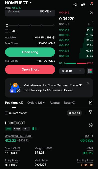 The image features a stock trading app with an open screen that shows various options and information about different stocks. One of the options displays "Bullish" text, which implies that the user may want to invest in bullish or speculative stocks given the available market data. The image also includes some commentary from someone who has used this trading app before and they are saying something like, "Bullish on @defiapp Closed in for stimmy profit". This suggests a positive sentiment towards the app's performance in bull markets.

The stock prices shown in the image have been retrieved using methods such as chart analysis or price history data from exchanges like Binance. The main takeaway is that the trading app has access to up-to-date information and can provide valuable insights for making informed decisions about buying, selling, or holding stocks.