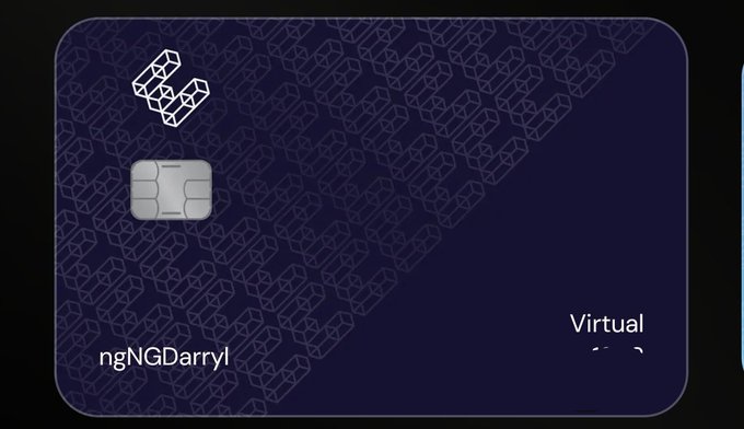 A person's hand holds up a dark blue @ether_fi Luxe virtual card displaying the name "ngNGDarryl," which the poster is showing off after upgrading from a previous tier and considering applying for the metal version. The card aligns with the post celebrating an upgrade to the Luxe edition, while hashtags reference the accompanying Visa benefits like airport lounge access.