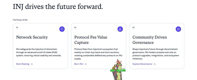 The main focus of this image seems to be a discussion about INJ, which is an initial coin offering (ICO). An image can be seen, but its contents are not clear enough for me to confidently assess whether or not it pertains to the post. The primary aspect that does catch attention within the image is a person wearing a backpack and another person holding a gun, with some text next to them. This might be related to INJ or simply unrelated content. In addition to the main image, there are also several other images below it, but their connection to the post remains unclear. The central part of this image appears to be the discussion about INJ and its relation to the topic at hand: whether INJ is a token sitting in an empty space waiting for price movement or if it has a specific function within the ecosystem.