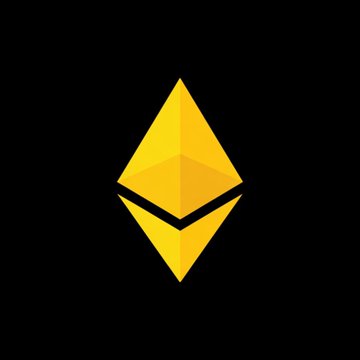 The image shows the Ethereum (ETH) logo, a gold and black diamond-shaped symbol on a black background, which represents the cryptocurrency mentioned in the post about Bitmine's significant ETH acquisition.