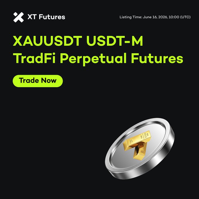 xt.com/futures has listed XAUUSDT (1-300X) perpetual futures in the TradFi sector at 10:00 on June 16, 2026(UTC). Trade Now represents a new listing alert for those who want to trade these XAUUSDT trading options.