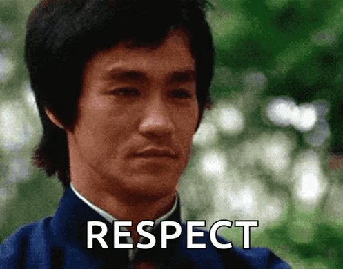 The image features a man with black hair wearing a blue shirt, looking at the camera with a serious expression. The caption below the image reads "Respect", which could be interpreted as an appreciation or admiration for something or someone. In this case, it seems that the focus is on the actor's talent and professionalism in portraying his character.