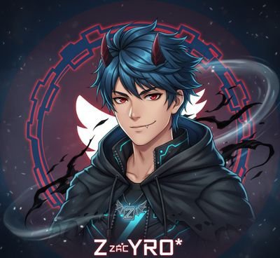 The image features a man with blue hair, wearing a hoodie and cape-like clothing that covers his face. He has red eyes and a smile on his face as he looks directly at the camera. The background of the image is dark and filled with black lines and shapes, giving it an artistic and mysterious appearance. The caption below the image reads "Gm y'all Let' s make it count! Let' s go @getoro_xyz".