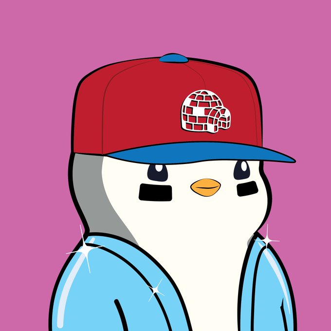 urnberg, a cartoon penguin, wears a red and white baseball cap with a blue "urnberg" logo on the front.